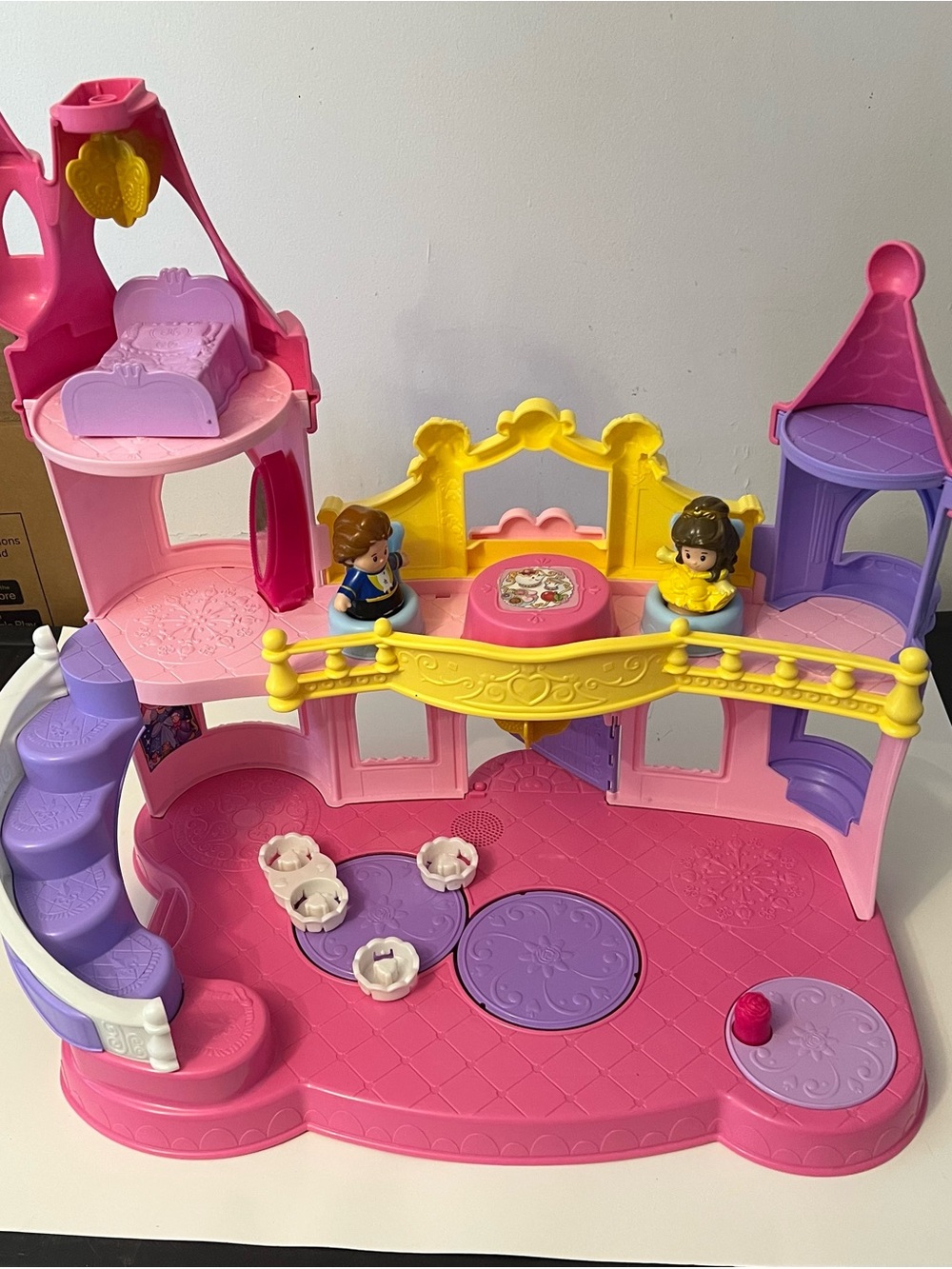 Rare Fisher-Price Little People Beauty & The Beast Princess Castle Playset